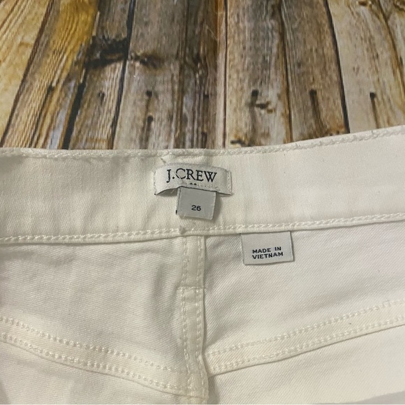 J Crew White Cotton Stretch Cuffed Denim Shorts - Picture 5 of 6